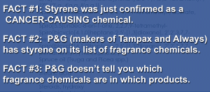 styene lists in P&G fragrance chemicals
