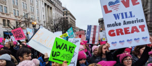 women rally in Washington DC