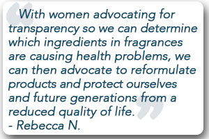 women fighting for ingredient transparency