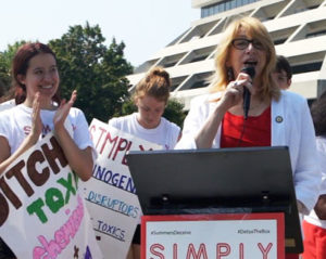 Rep. Linda Rosenthal speaks on Summer's Eve rally